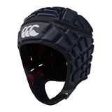 Canterbury Raze Rugbyhelm, uniseks, scrumpet, volledige afdekking, kinbescherming, zachte rand, gaten ontworpen voor gemakkelijke ventilatie, schuimvulling, marineblauw, S