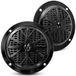 Pyle Dual Marine Luidsprekers – 1 Paar – Waterdicht en Weerbestendig Outdoor Stereo Audio Systeem met Polypropyleen Cone, Stoffen Rand, Laag Profiel – Boot, Patio, Zwembad-Zwart