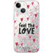 ERT GROUP Babaco Beschermhoes voor Apple iPhone 13, motief Feel The Love 001, met glittereffect