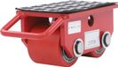Rouleaux de transport pour charges lourdes avec 2 roues Capacité de charge 2,5 tonnes Acier moulé Roues en polyuréthane Ø 8x7 cm Pour déménagements industriels Rouge