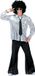 Funny Fashion Jaren 80 & 90 Kostuum Zilver Shadow Hemd Man Maat 52-54 Carnaval kostuum Verkleedkleding