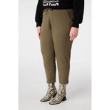 MS Mode Tapered High Waist Casual Broek Kaki