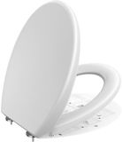 Merkloos Toiletbril O-vorm - Wit - Kunststof - 37.50 cm x 45 cm