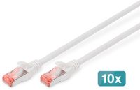 Digitus Professional - Netwerkkabel - 0,5 m - Wit - 10 stuks