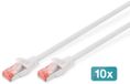 Digitus Professional - Netwerkkabel - 0,5 m - Wit - 10 stuks