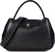 Coccinelle Pansy Smooth Leather / Suede Leather Handbag Noir / Noir zwart