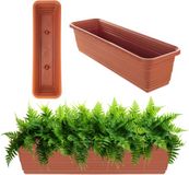 KADAX Bloembak 60 cm, baksteenrood – balkonpot van kunststof, weerbestendige plantenbak, bloempot, balustradebak voor bloemen, kruiden en planten