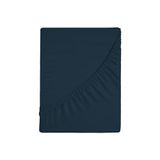 Zer0bed, Hoeslaken voor Frans bed, effen, 100% katoen, maxi-hoek 30 cm, blauw, 130 x 200 cm