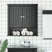 Maison Exclusive Armoire murale de salle de bain Berg noir bois massif