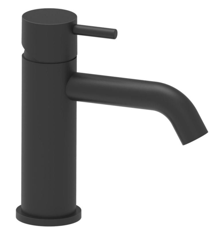 Salenzi Giro messing opbouw wastafelkraan recht mat zwart