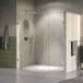 Brauer Void - Nisdeur - 2-Delig - Helder Glas - 190 x 200 cm - Omkeerbaar - met Draaideur 70 cm - Aan Muur - incl. Glascoating - PVD RVS-Kleurig