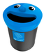Vepa Bins Smiley face afvalbak - 52 liter - zwart/blauw - VB 719464