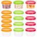 Set de 16 boîtes à collation réutilisables avec couvercle, capacité 250 ml