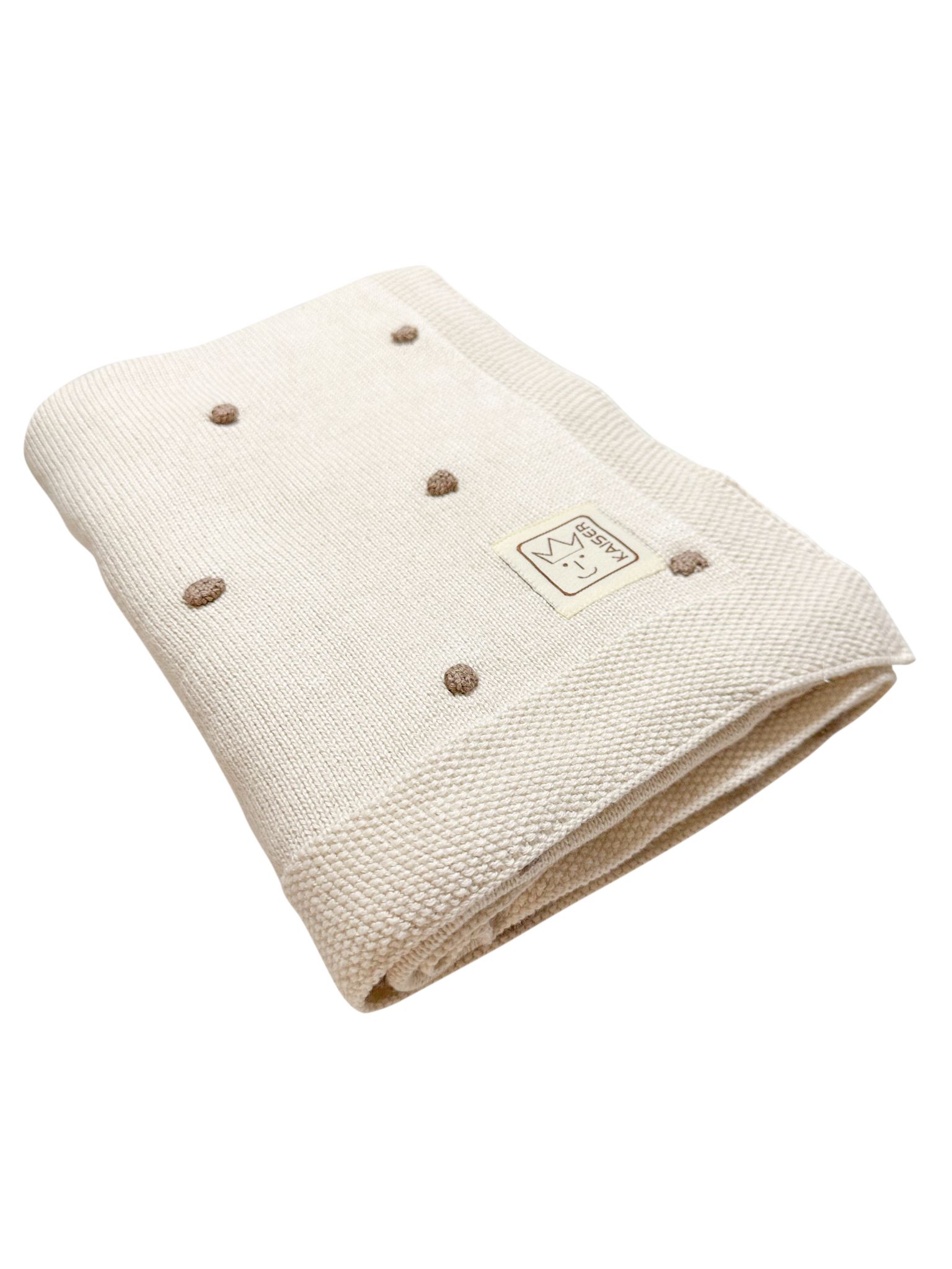 Kaiser KNOTS Baby Blanket Wrap - 80 x 100 cm - Cream - 100% Organic Cotton