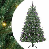 vidaXL Kunstmatige Hinged Kerstboom Groen 180 cm PVC en Metaal