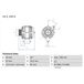 Bosch Alternateur 0 986 049 400 Alfa Romeo 46748353 46809068 60815944 60816954