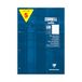 Clairefontaine 58199Cpack Pak met 5 Cursusblokken Gelijmd "CORNELL notes" Geperforeerd Petroleumblauw - A4 21x29,7 cm - 200 Pagina's Grote Ruitjes - Wit Papier 90 g - Omslag Gecoat Karton