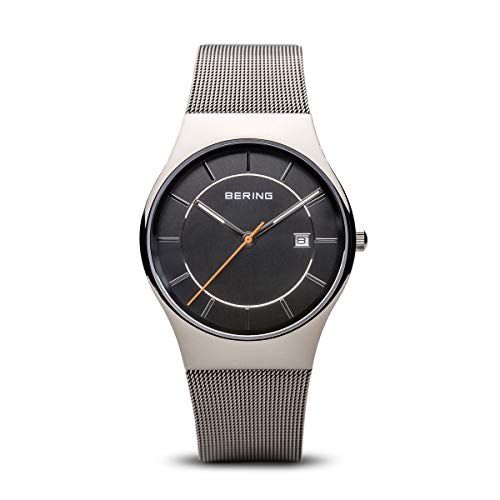 BERING 11938-007 Men's Watch - 38 mm - Grey Dial - Stainless Steel - Sapphire Crystal