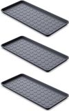 Garronda Schoenmat 50x38 cm - Schoenafdruipbak - Schoenbakken - Schoenendienblad - Schoenenbak - Lekbak voor Schoenen – Afdruipmat – Zwart - 3 stuks - GD-PRO-DrainerIPO720