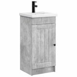vidaXL Badkamermeubel met Wasbak Betongrijs 42 x 40 x 84,5 cm