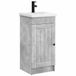 vidaXL Meuble de salle de bain avec lavabo gris béton 42 x 40 x 84,5 cm