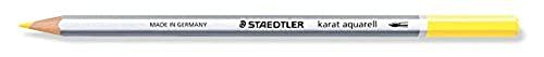 Staedtler 125-10 karaat aquarel kleurpotloden, waterverfbaar, 6 stuks in kartonnen etui, lichtgeel