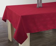 Le linge de Jules Tafelkleed, vuilafstotend, damast, rood, vierkant, 150 x 150 cm