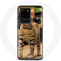 Maniacase Etui voor Samsung Galaxy S20 Ultra Bengaals cartoon kat Race