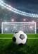Sweet Home Voetbal goal fleece Plaid - 100 x 140 cm