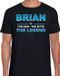 Bellatio Decorations Brian Voornaam cadeau - The man, The myth the legend - zwart - voor heren - verjaardag - vaderdag - pensioen - geslaagd - bedankt XXL