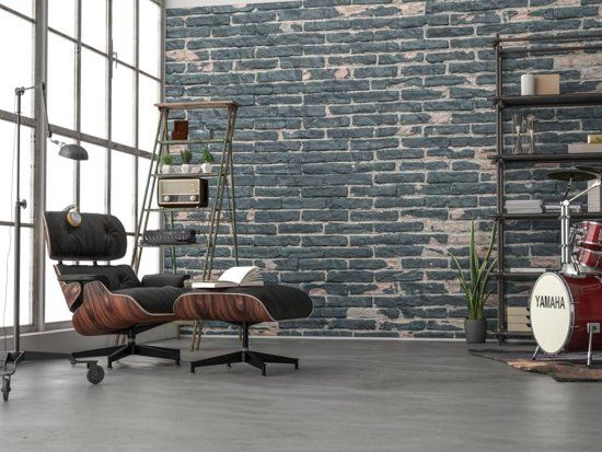 KOMAR Painted Bricks Vlies Fotobehang 368x248cm 4-delig
