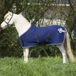 Qhp Fleecedeken Qhp Ornament Falabella Donkerblauw-zilver - 85/115