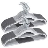 Timmy Plastic Hangers 50 Pack Heavy Duty Droge Natte Kleding Hangers met Antislip Pads Ruimtebesparend 0,5 cm Dikte Super Lichtgewicht Organizer