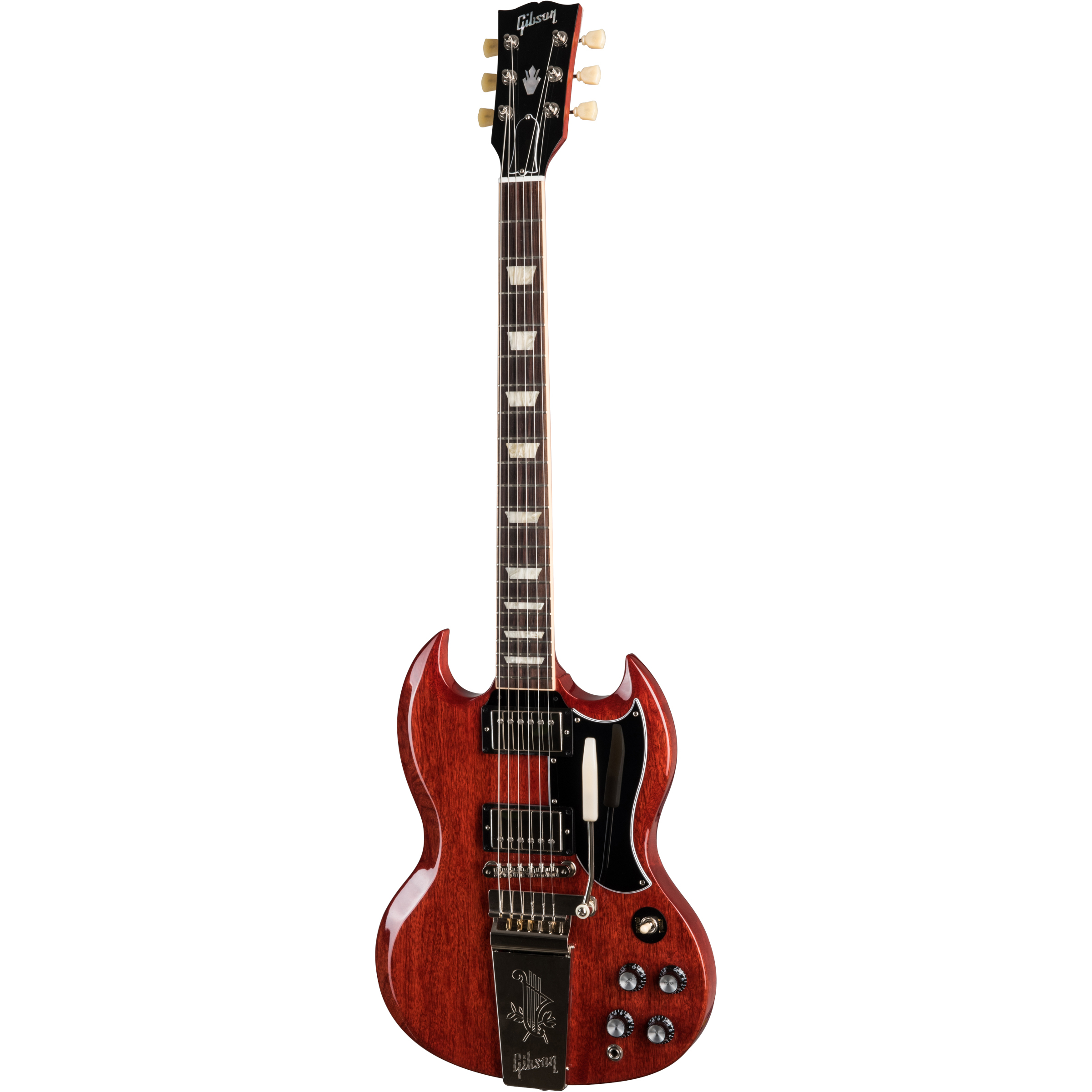 Gibson Original Collection SG Standard '61 Maestro Vibrola Vintage Cherry elektrische gitaar met koffer