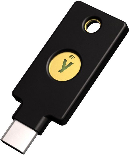 Yubico YubiKey 5C NFC FIPS Passwordmanager USB-stick Zwart/goud