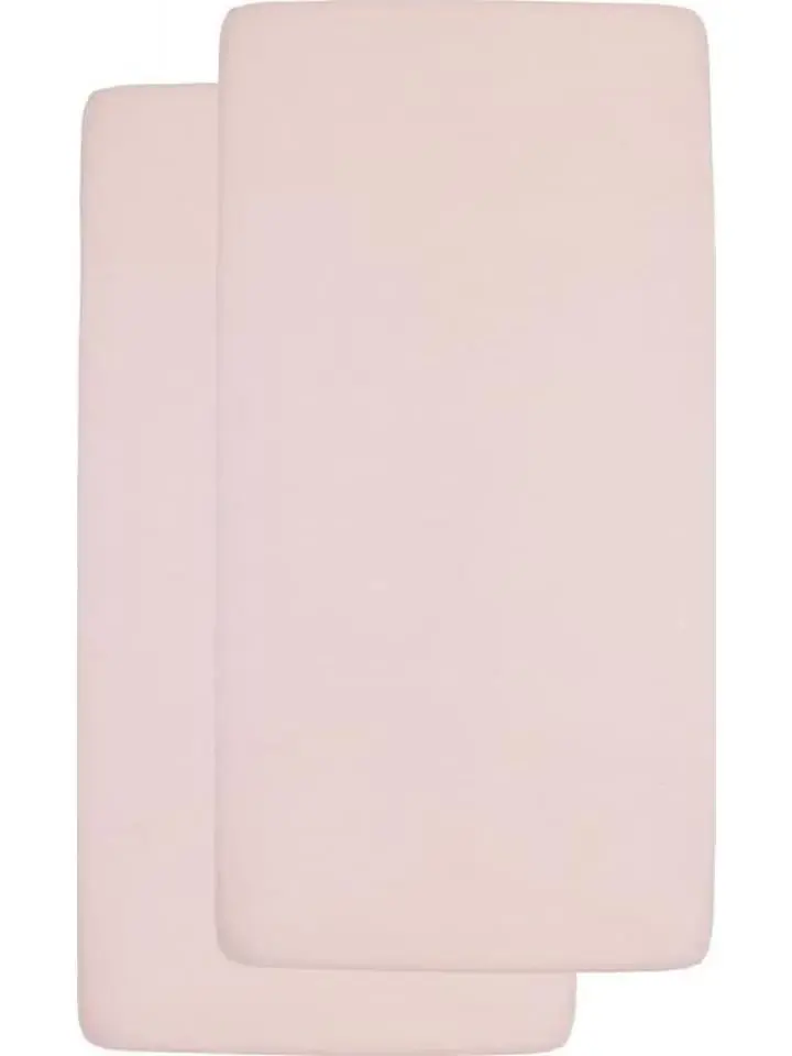 Meyco Hoeslaken Wieg Soft Pink 2-pack