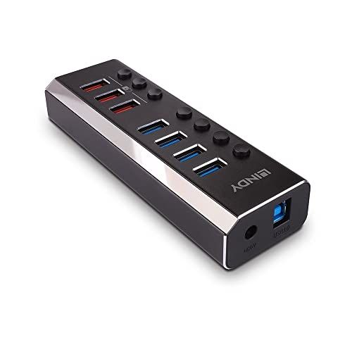 Lindy 4-poorts USB 3.0 Hub met 3 Quick Charge poorten