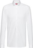 Hugo Boss HUGO Erondo slim fit overhemd - popeline - wit - Strijkvriendelijk - Boordmaat: 40