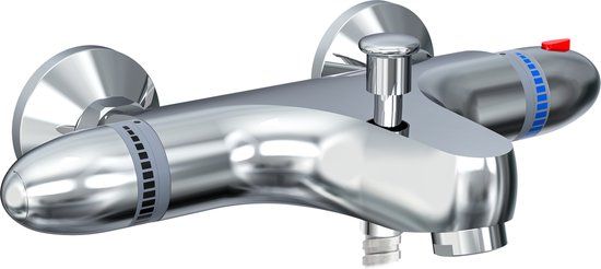 SCHÜTTE Supra Thermostatische Badkraan - 15 cm - Chroom