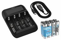 Ansmann Lithium 4 Chargeur universel LiFePO LiIon NiCd NiMH 10340 10350 10440 (1001-0122-02)