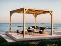 Pergola autoportante en bois - modèle TOULOUSE - 500 x 400 cm