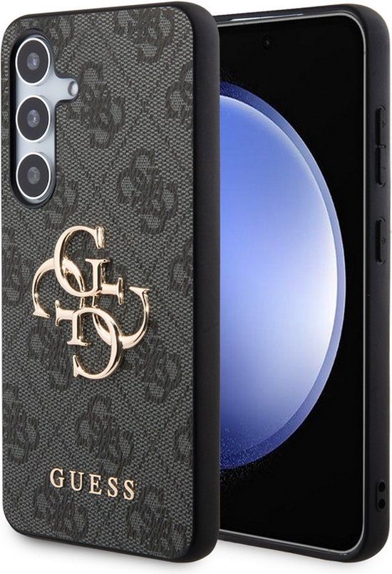 Guess 4G Metal Logo Back Case - Samsung Galaxy S24 Plus - Grijs