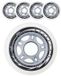 Tempish Woow 74a Roues de patin à roulettes 4 unités Argent 84 mm