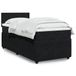 vidaXL Boxspring met matras fluweel zwart 80x200 cm