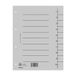 DONAU 8610001-13 100 tabbladen, kleur: grijs/karton, groot formaat 250 g/m², met gelinieerde druk voor A4-formaat, 4 perforatiegaten, tabbladen, tabbladen