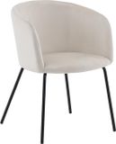 Hioshop Berit eetkamerstoel velours beige