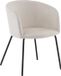 Hioshop Berit eetkamerstoel velours beige