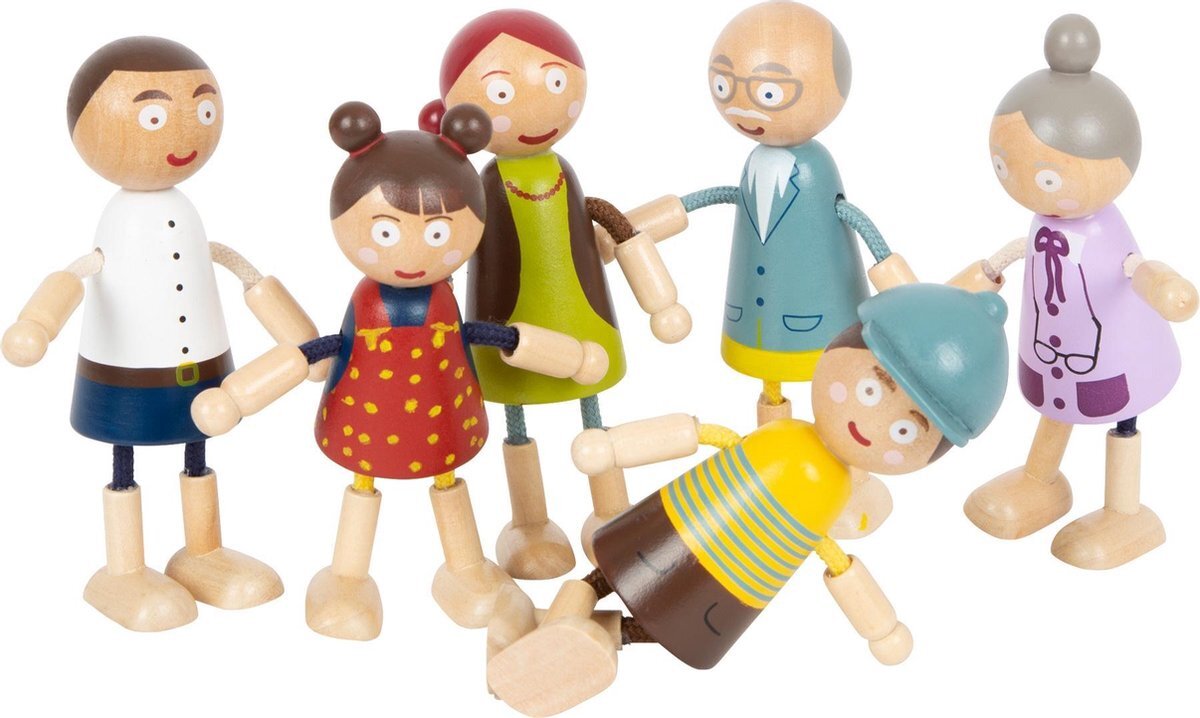 Small Foot Small Foot Poppenfamilie Junior Hout 6-delig