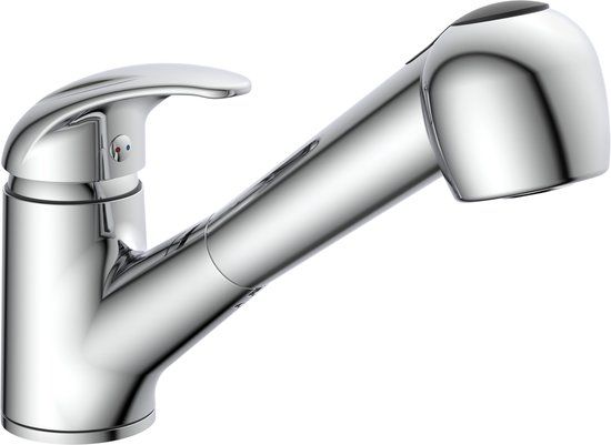 SCHÜTTE Albatros Keukenkraan - Chroom - Draaibare Uitloop - Uittrekbare Sproeier