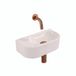 QeramiQ Fuente fonteinset – halfrond – 40x22x12 cm – keramiek linnen – zonder kraangat – geribbeld